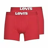 Levi's Levis Men Solid Basic Boxer 2P Pantaloncino, Rosso (Chili Pepper 186), XX-Large (Pacco da 2) Uomo