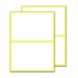 60 Pezzi, 150 x 100 mm, Etichette Adesive Bianche Grande