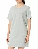 Calvin Klein Camicia S/S Maglia Lunga da Notte, Grey Heather, M Donna