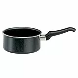 BALLARINI Casseruola Antiaderente Firenze Un Manico cm20 Pentole Cucina, Nickel, Nero, 20 cm