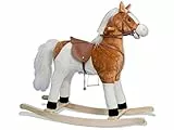 Teorema 36004 Cavallo A Dondolo Con Suoni, Sella 56 cm, Bianco/Marrone