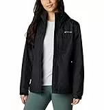 Columbia Donna Giacca Impermeabile, 100 percento Poliestere, 100 percento Nylon, Nero (Black), M