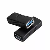 Adattatore accoppiatore SuperSpeed USB 3.0 Tipo A Connettore prolunga ponte femmina a femmina di Oxsubor (2PCS)