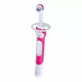 MAM Training Brush, Spazzolino Denti Bambini con Manico Lungo, 5+ Mesi, Rosa