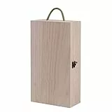 Cinghia regalo doppia casse di legno decorazione scatola vino casa bottiglia cucina, pranzo e bar Uld500