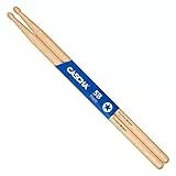 CASCHA Maple 5B - Bacchette per batteria in legno d'acero, ideali per Soft Rock, 1 paio di bacchette in legno d'acero, forma ovale, colore naturale, HH 2360