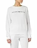 Emporio Armani Felpa Iconic Terry, Bianco, XL Donna