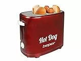 BEPER BT.150Y Macchina per Hot Dog, 5 Livelli di Cottura, 750 Watt, Design Vintage, Rosso