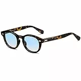 SHEEN KELLY Occhiali da sole ovali retrò per uomo Donna Capitano pirata Johnny Depp Stile lenti polarizzate Materiale acetato