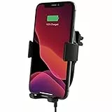 Belkin Boost Charge Caricabatteria da Auto + Supporto per bocchette dell'aria, 10 W (sensore Automatico per l'alloggiamento con una mano, Ricarica Wireless Rapida (10 W) per iPhone, Samsung, Google)