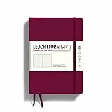 LEUCHTTURM1917 359695 Taccuini Medium (A5) Copertina rigida, 251 pagine numerate, Puntini Port Red
