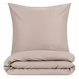 Blumtal Copripiumino Matrimoniale 240x220 e Federe 50x80 - Set di Lenzuola in microfibra extra morbida certificata Oeko-Tex, Set Copripiumino Matrimoniale con 2 Federe - 3 pezzi - Taupe
