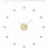 Umbra Hangtime Orologio da parete, Legno di hevea, Bianco/naturale