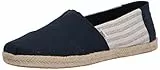 TOMS ALPARGATA ROPE Mocassino basso, Uomo, Blu (Navy Stripes), 44 EU