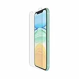 Belkin Pellicola protettiva antimicrobica in vetro temperato per iPhone 11 (protezione avanzata che riduce i batteri sullo schermo fino al 99%) Compatibile con iPhone 11/XR