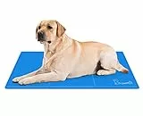 Pecute Tappetino raffreddamento cane Grandi 90*50 cm - gel non tossico - sistema di auto raffreddamento - perfetto per cani e gatti in estate
