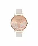 Olivia Burton Orologio Analogico al Quarzo da Donna con Cinturino in Pelle Rosato - Ob16Mv53