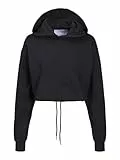JACK & JONES Jjxx Jxalfa Loose Every Crop Hoodie Felpa con Cappuccio, Nero, XS Donna
