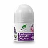 Dr Organic Lavender Deodorant, Aluminium Free, Mens, Womens, Natural, Vegan, Cruelty-Free, Paraben & SLS-Free, Recycled & Recyclable, Certified Organic, 50ml, Packaging may vary