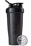 BlenderBottle Classic Loop Shaker con BlenderBall, shaker per proteine, bottiglia d'acqua, bottiglia per bevande, senza BPA, con scala da 600 ml, 820 ml, nero