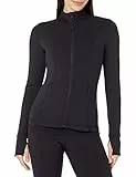 Amazon Essentials Giacca Active Sweat con Zip Donna, Nero, XL