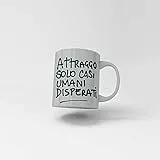 Attraggo solo casi umani Tazza Mug Colazione Personalizzata Idea Regalo Festa Compleanno Decorazioni Tumblr Frasi Simpatiche Phrase Creative Design Alternative Ironia Divertente Buona Giornata