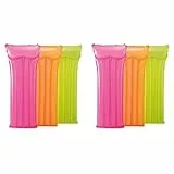Intex 59717 - Materassino, 183 x 76 cm, Giallo/Arancio/Rosa, Modelli/Colori Assortiti, 1 Pezzo (Confezione da 2)