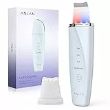 ANLAN Ultrasuoni Pulizia Viso Impermeabile Silenziosa a luce rossa e blu, Pulisce i pori, Rimuove l'olio in eccesso, le cuticole morte e i residui di trucco