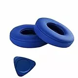 Cuscinetti auricolari di ricambio compatibili con cuffie Monster Beats By Dr Dre Solo 2 Solo 2.0 Solo 3 wireless con morbida pelle proteica (blu)
