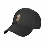 KJHBVND Berretto da baseball unisex Avintage Dancing Ananas Uomo Donna Regolabile Papà Cappello, Nero , Etichettalia unica
