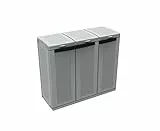 Terry, Ecocab 3, Armadietto per la Raccolta Differenziata, da Interno Esterno, 3 vani separati. Materiale: Plastica, Dimensioni: 102x39x88,7 cm