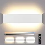ENCOFT 18W 40cm Applique da Parete a LED Interno Dimmerabile con Telecomando, Lampada da Parete Rettangolare Up Down Spot, Luce Illuminazione da Muro in Alluminio, 2700K-6000K, 0-2400LM, Bianco