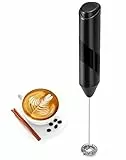 QWORK Montalatte Elettrico, Frullino Montalatte, Per Uova, Caffè, Latte, Acciaio Inox, Batterie Non Incluse
