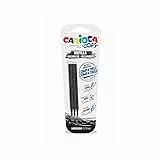 Carioca Oops Ricariche Penna Cancellabile Nera, Refill Compatibile, Inchiostro Termosensibile, 3 Pezzi, Colore Nero