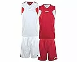 Joma Set Basket Reversible Set Allenamento Basket, Bianco/Rosso, XL-XXL