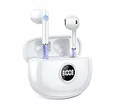 IKG Cuffie Senza Fili, Auricolari Bluetooth 5.3, Wireless in-ear Mini Incorporato HD Mic, Bassi Immersivo, 37 Ore di Riproduzione, IPX7 Impermeabile, Display a LED, Sportivi