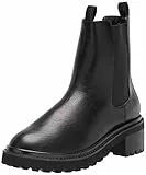The Drop, Saviah, Stivaletti Chelsea da Donna, da Infilare con Suola Spessa, Nero, 36