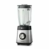 Philips Frullatore per Frullati e Smoothie - 1000W, Caraffa in Vetro da 2L, App di Ricette, Velocità Variabile, ProBlend Crush (HR3573/90)