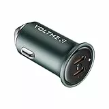VOLTME Caricabatteria Auto 2 USB C per Accendisigari 30W 2 in 1 Verde, Caricatore Auto PD 3.0 Adattatore per Sigaretta USB-C Doppio per iPhone 14, Samsung Galaxy S23/S22, Pixel, Xiaomi, iPad, ecc