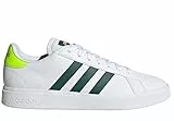 adidas Grand Td Lifestyle Court Casual, Sneakers Uomo, Bianco Ftwr White Collegiate Green Lucid Lemon, 40 2/3 EU