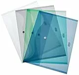 Fellowes 4044501 Buste con Bottone, Confezione da 4 Pezzi, Multicolore