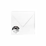 Clairefontaine 5433C - Pacco da 20 Buste gommate - Formato Quadrato 16,5x16,5cm - 120g/m² - Colore Bianco -Invito Eventi e Corrispondenza - Gamma Pollen - Carta Premium Liscia