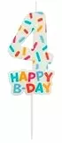 Folat Candele Cozy Sprinkles Numero 4-7 cm-Decorazioni Torta adatto Feste di Compleanno, Anniversario, Matrimonio, Baby Shower, Multicolore, 24114