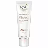 RoC - Soleil-Protect Fluido Comfort ad Alta Tolleranza SPF 50 - Crema Idratante Viso - Protezione Solare Ipoallergenica - Pelle Sensibile - 50 ml
