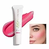LACOMCHIR Blush Make up Fard liquido Naturale Dall'aspetto Idratante Senza Peso Di Lunga Durata Traspirante Blush in Crema Cruelty Free e Vegano Bellezza Pulita (Blissful)