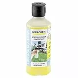 Detergente concentrato per vetri Kärcher RM 503, per una pulizia priva di aloni di finestre, vetri, specchi e sanitari. 500 ml di detergente concentrato, 6,25 l se diluito.