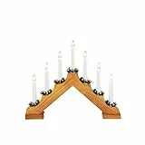 Konstsmide 2262-130 / Candeliere colorato quercia / 7 lampade trasparenti / 230V interno/cavo bianco