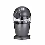 SEVERIN CP 3537 Spremiagrumi da 50 W, Spremiagrumi elettrico con cono multifunzionale e caraffa da 400ml, Spremi agrumi ideale per la preparazione di succhi d'arancia, Grigio