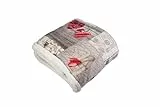 Tata Home Coperta Pile Plaid Divano Pesante e Caldo con Retro Sherpa Fantasia Cuoricini Rossi Misura 150x200 cm Dis.1 Paris in Love