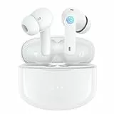 Aoslen Cuffie Bluetooth Auricolari Bluetooth Senza Fili con 4 Mic ENC Riduzione del Rumore Cuffie Wireless In-Ear Stereo HiFi Controllo Touch Earphones Sport per Xiaomi Samsung Huawei iPhone Bianco